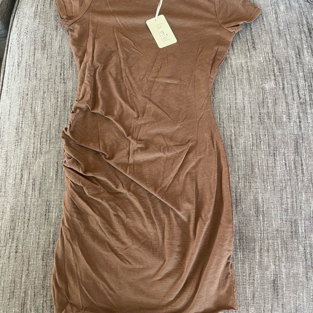 LA MIEL Brown Mini Dress